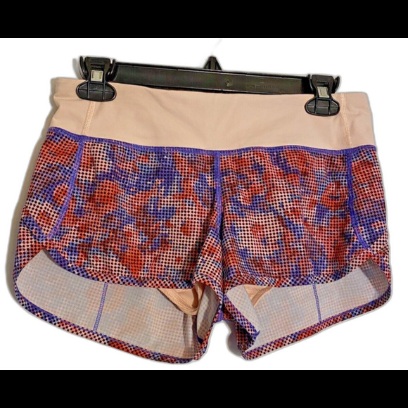 Lululemon Running Shorts Multicolor Pattern Athletic‎ Gym Activewear - Picture 1 of 7